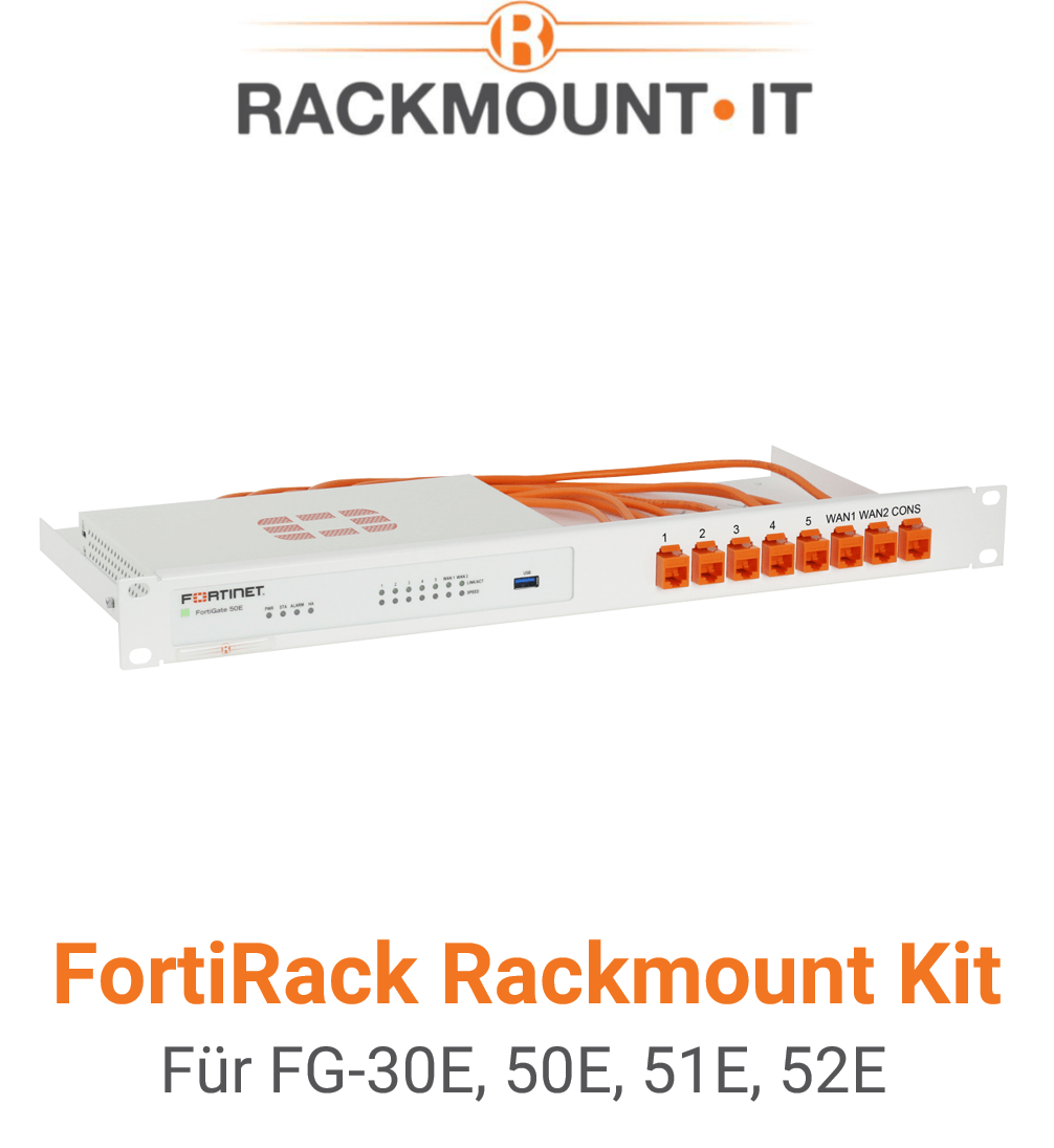 Rack Mount IT Kit für Fortinet FortiGate 30E/50E/51E/52E shielded/industrialized (End of Sale/Life)