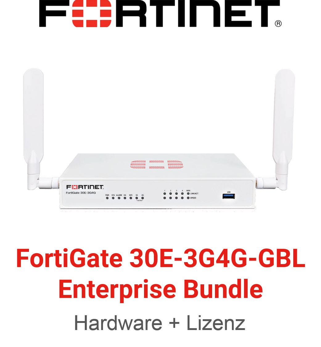 Fortinet FortiGate FG-30E-3G4G-GBL Enterprise Bundle (Hardware + Lizenz)