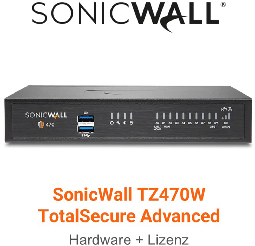 SonicWall TZ 470 Wireless-Ac Intl TotalSecure Advanced Edition