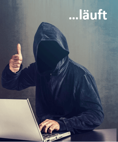 Hacker Um hacker que faz polegares
